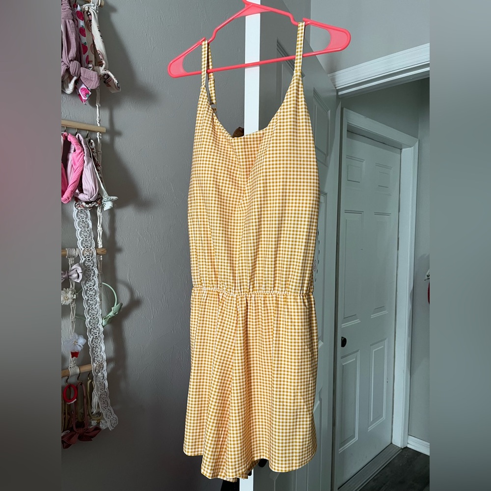 *sewing project* Yellow Gingham Women's One Piece Swimsuit
